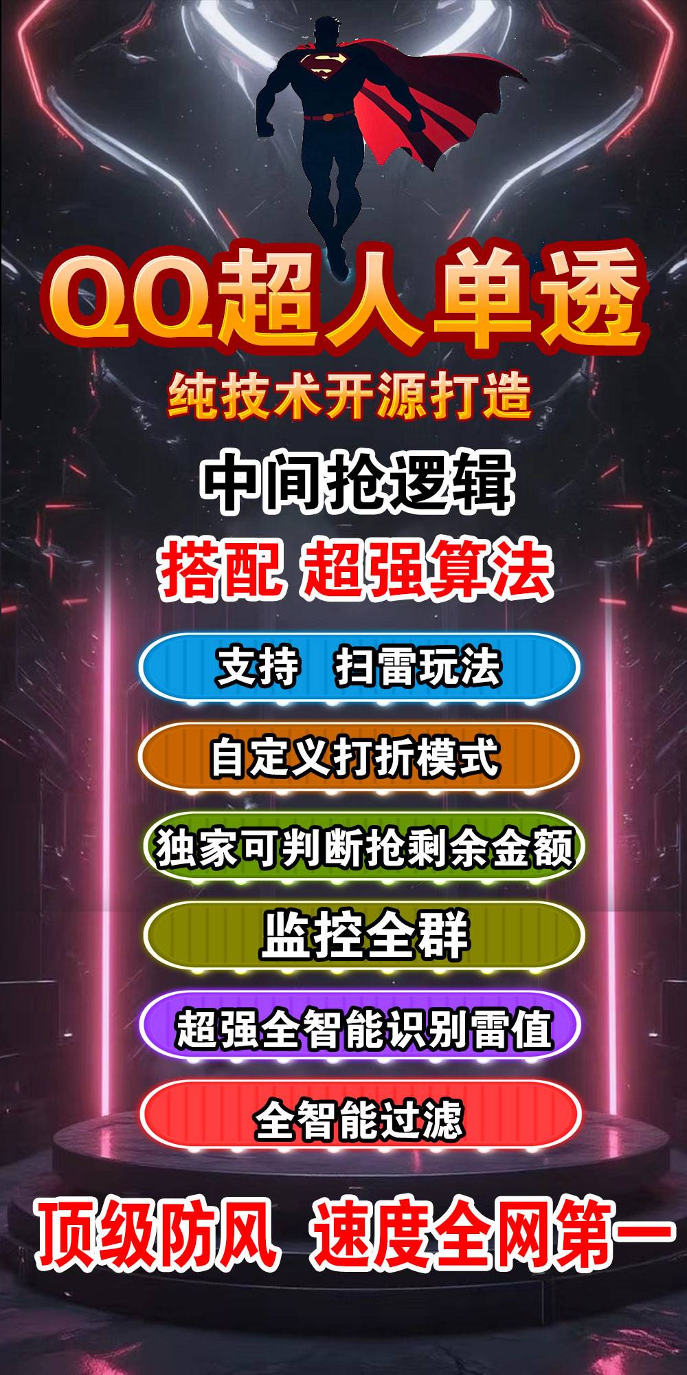 QQ超人单号扫尾,电脑超人稳定正版授权,单号收尾无需双号,高端快速